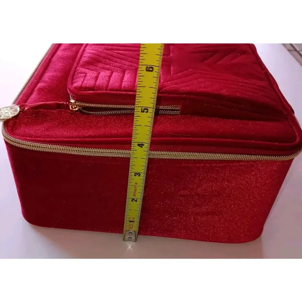 Estee Lauder Cosmetic Case Bag with Handle Limited Edition Red Velour 2023